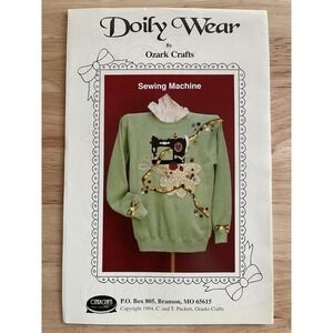 "Sewing‎ Machine" ©1994 Doily Wear by Ozark Crafts Appliqué Pattern # 816 UNCUT